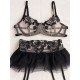 Σετ Σουτιέν με Choker, Ψηλόμεσο G-String και Ζαρτιέρες με Καλτσοδέτες