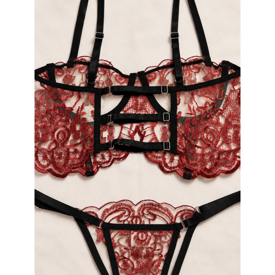 Bralette Set με String από Δαντέλα