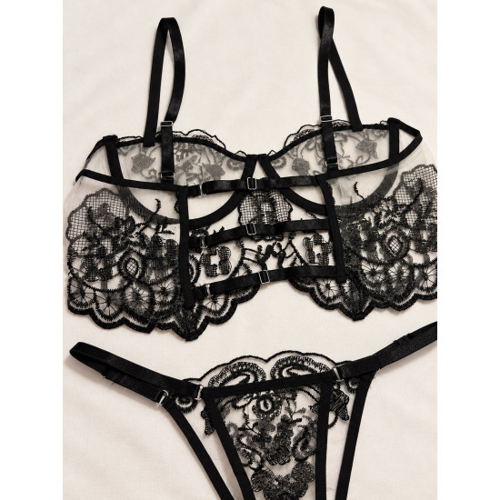 Bralette Set με String από Δαντέλα