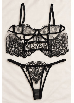 Bralette Set με String από Δαντέλα
