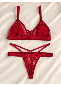 Bralette Set με String από Δαντέλα