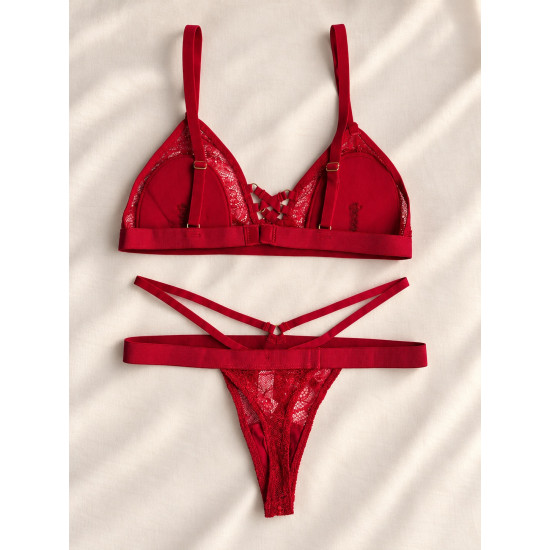 Bralette Set με String από Δαντέλα