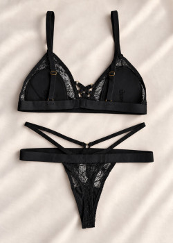 Bralette Set με String από Δαντέλα