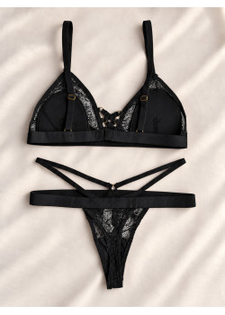 Bralette Set με String από Δαντέλα