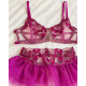 Σετ Σουτιέν με Choker, Ψηλόμεσο G-String και Ζαρτιέρες με Καλτσοδέτες
