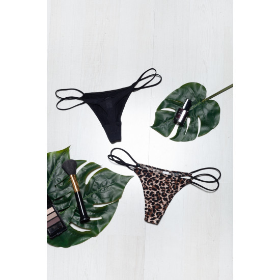 Λεοπάρ String με Κορδονάκια στα Πλαϊνά