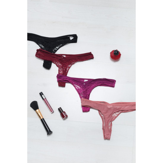 String Δαντέλα με διαφάνεια