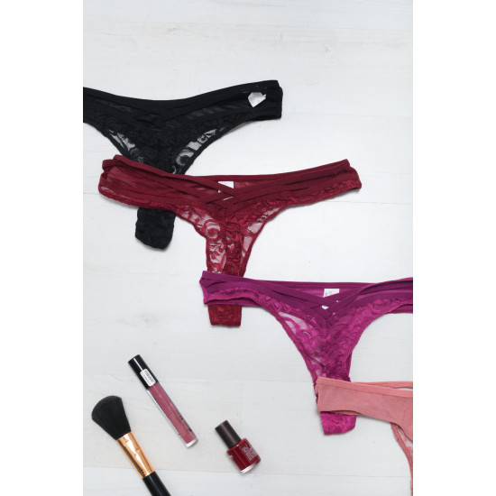 String Δαντέλα με διαφάνεια