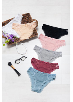 Βαμβακερό slip με διαφάνεια