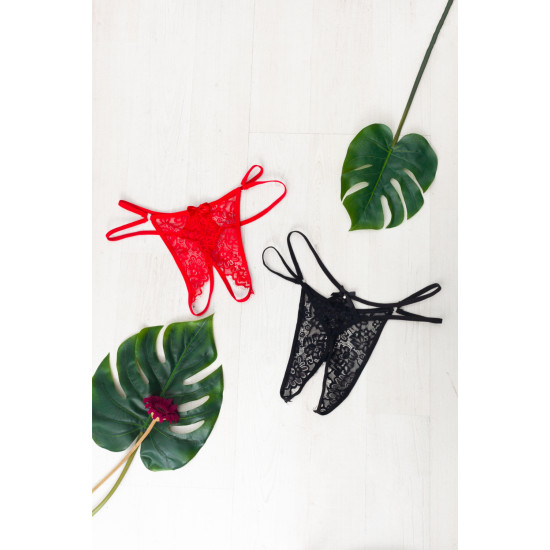 String Δαντέλα με Κορδονάκια Λεπτομέρειες