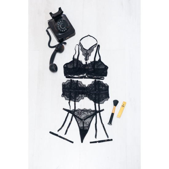 Σετ Σουτιέν με  String, Ζαρτιέρα και Καλτσοδέτες